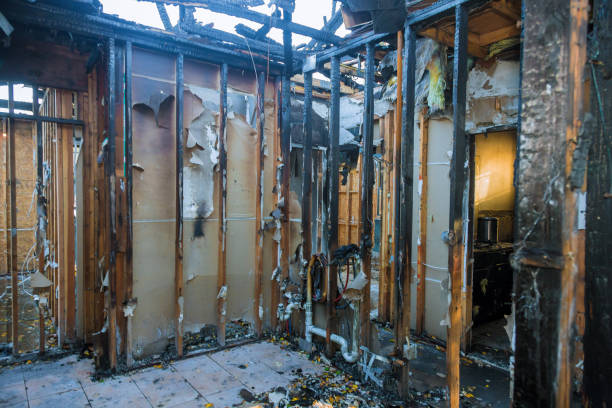 Professional Emergency Fire Damage Restoration technician working in Riverton, NJ